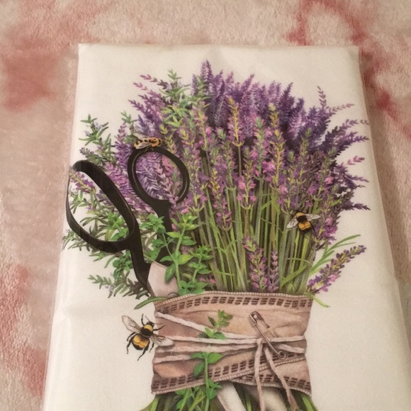 Lavender Bundle Designer Flour Sack Dish Towel NWT - Picture 2 of 12